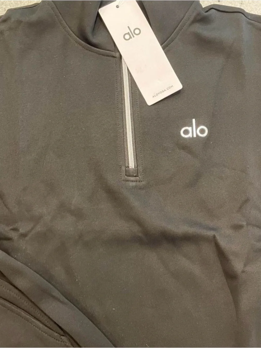 ALO Yoga Dark Quarter Zip and Sweat set - Picture 2 of 3